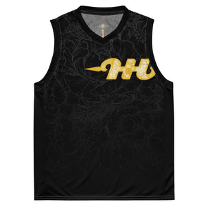 Hustle Harder Onyx Skull Inlay Basketball Jersey V2