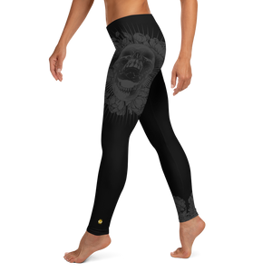 Hustle Harder Onyx Floral Leggings