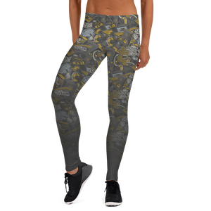 Hustle Harder Graffiti Leggings