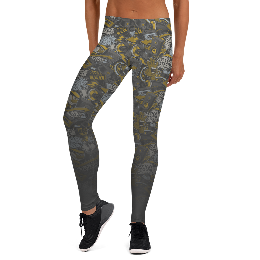 Hustle Harder Graffiti Leggings