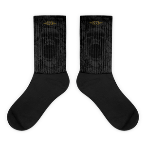 Hustle Harder Onyx Black Foot Socks