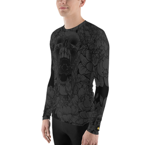 Hustle Harder Floral Onyx Men's Rash Guard