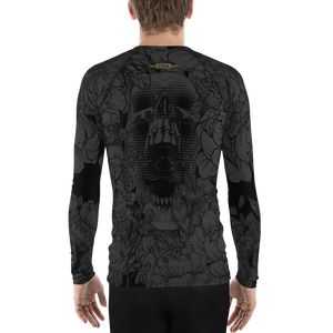 Hustle Harder Floral Onyx Men's Rash Guard