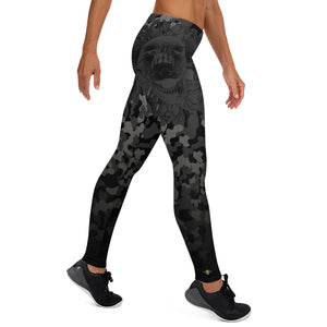 Hustle Harder Floral Camo Onyx Leggings