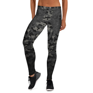 Hustle Harder Floral Camo Onyx Leggings