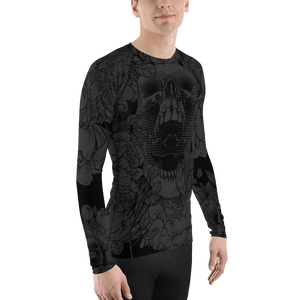 Hustle Harder Floral Onyx Men's Rash Guard