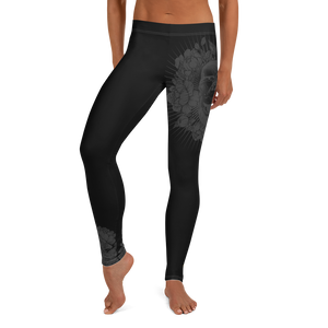 Hustle Harder Onyx Floral Leggings